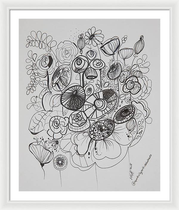 Gardens - Zentangle Collection - Framed Print