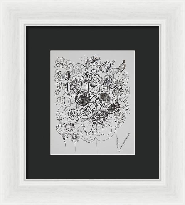 Gardens - Zentangle Collection - Framed Print