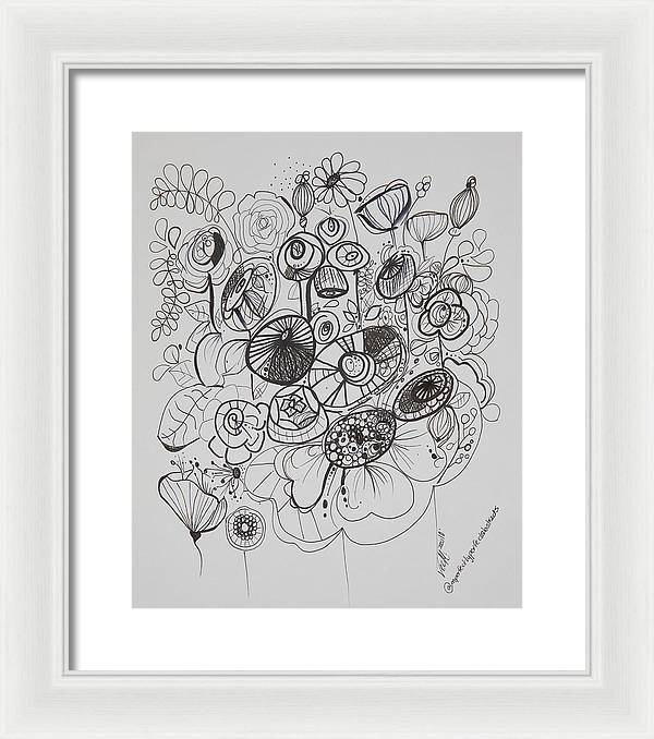 Gardens - Zentangle Collection - Framed Print