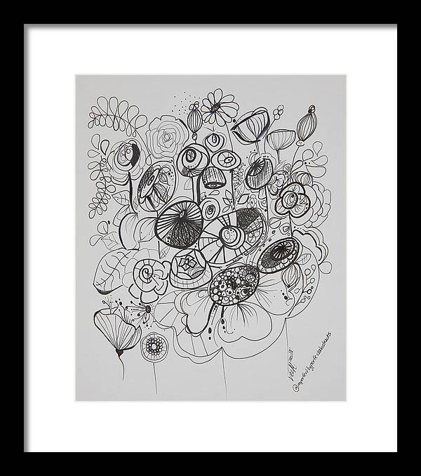 Gardens - Zentangle Collection - Framed Print