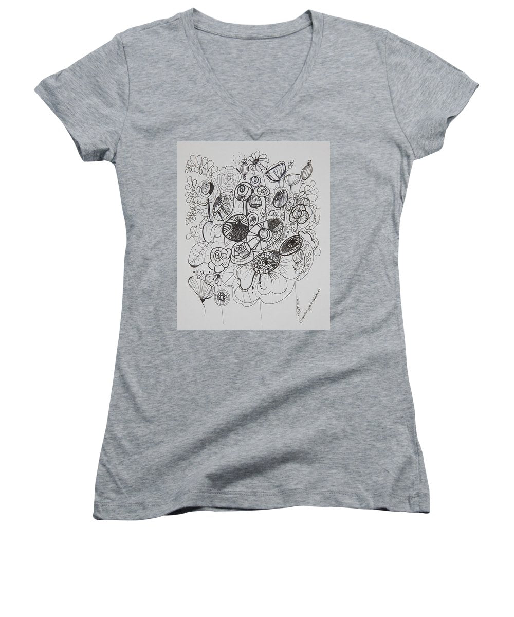 Gardens - Zentangle Collection - Women's V-Neck