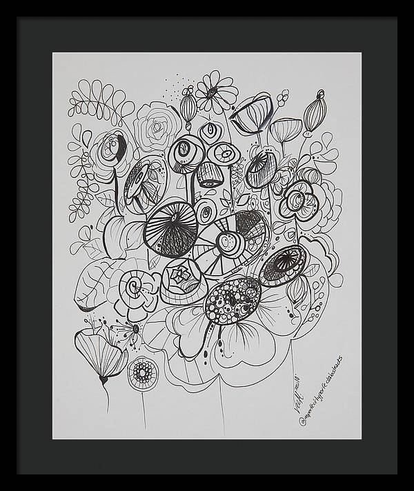 Gardens - Zentangle Collection - Framed Print