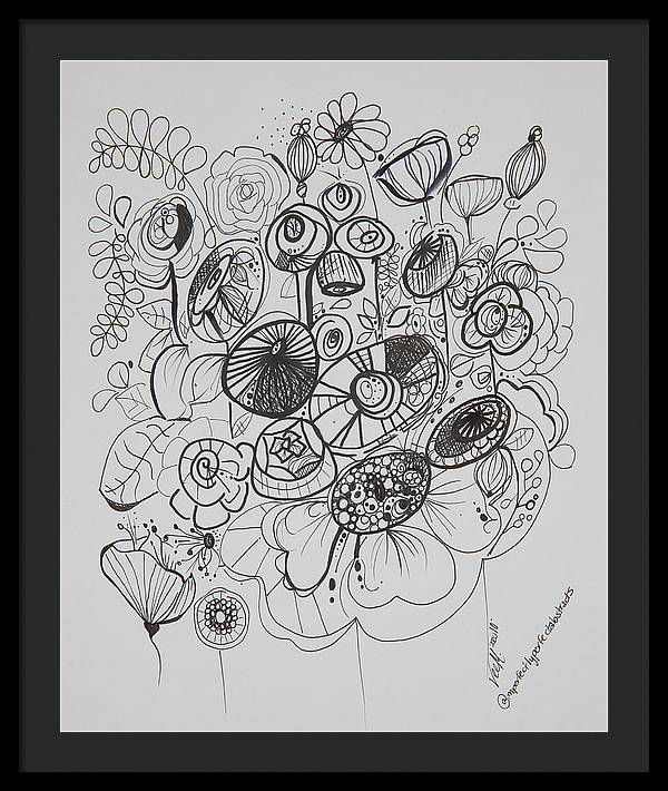 Gardens - Zentangle Collection - Framed Print