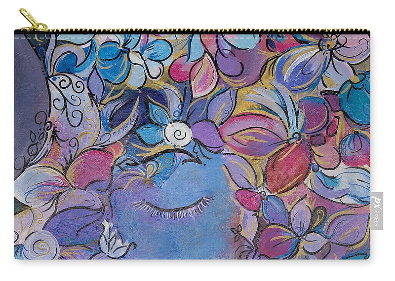 Hidden By Gold - Flower Head Collection - Carry-All Pouch