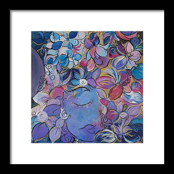 Hidden By Gold - Flower Head Collection - Framed Print