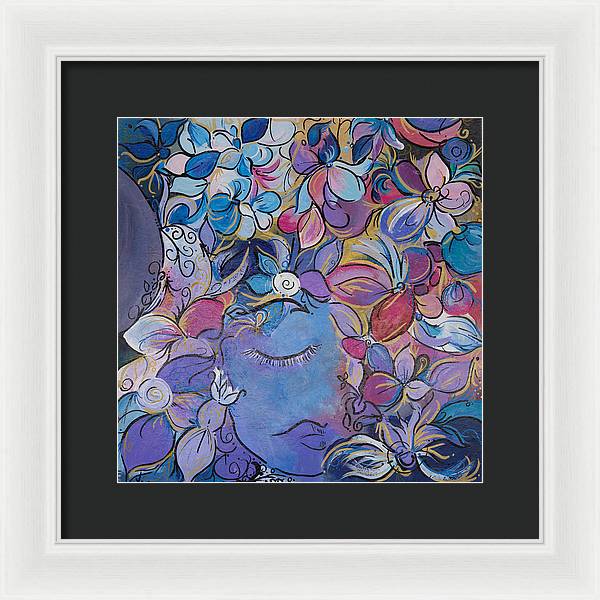 Hidden By Gold - Flower Head Collection - Framed Print