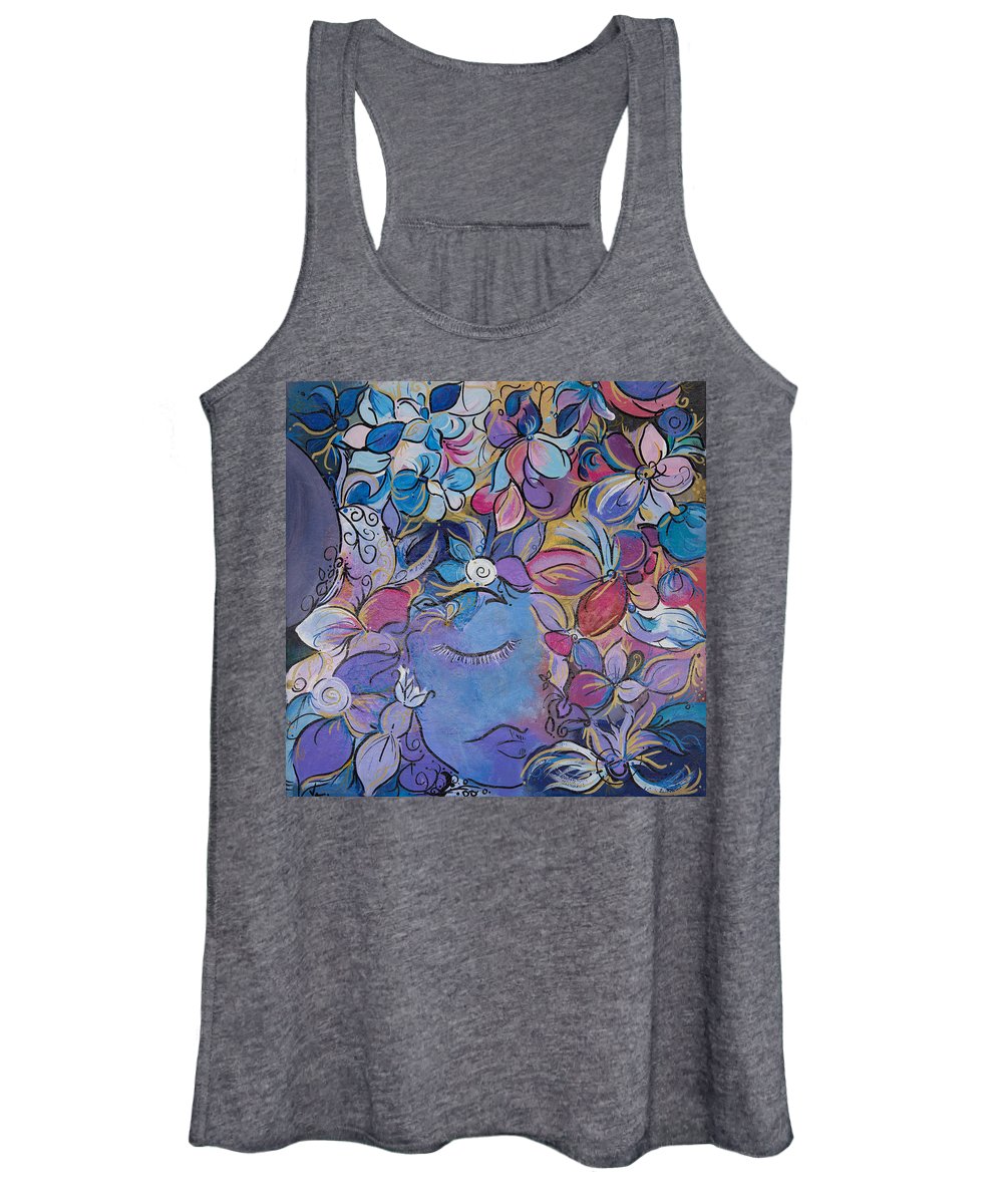 Hidden By Gold - Flower Head Collection - Women's Tank Top