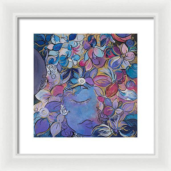 Hidden By Gold - Flower Head Collection - Framed Print