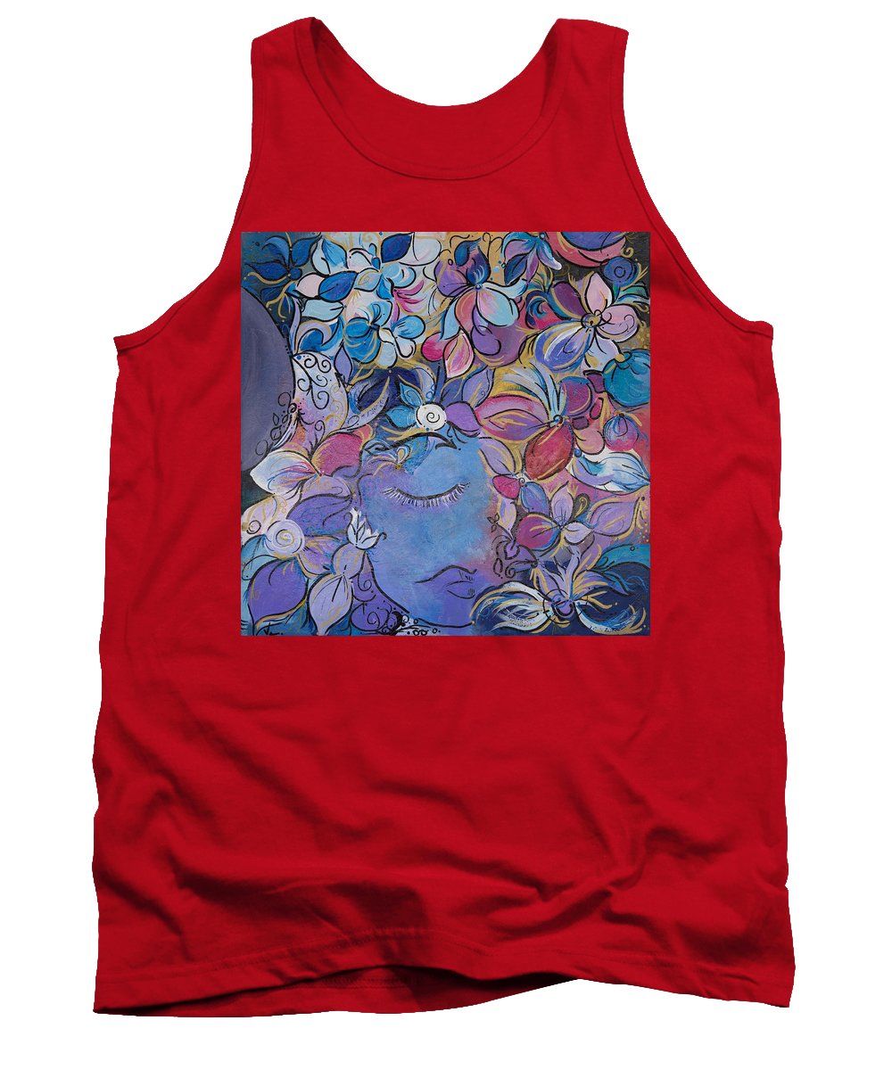 Hidden By Gold - Flower Head Collection - Tank Top