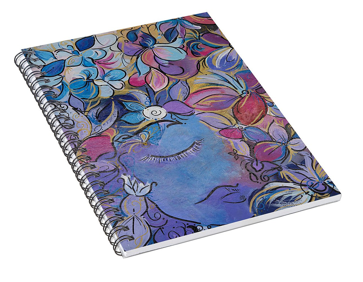 Hidden By Gold - Flower Head Collection - Spiral Notebook