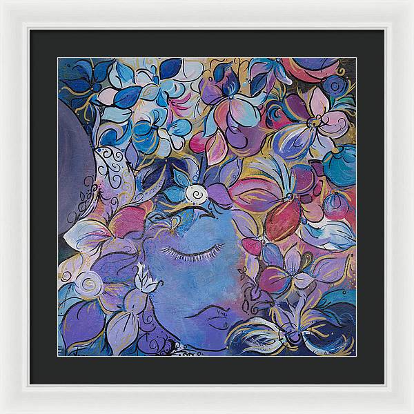 Hidden By Gold - Flower Head Collection - Framed Print