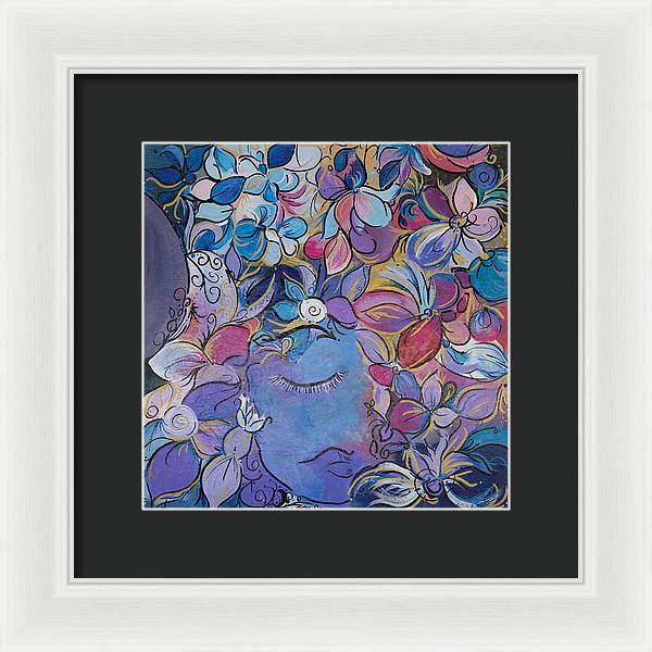 Hidden By Gold - Flower Head Collection - Framed Print