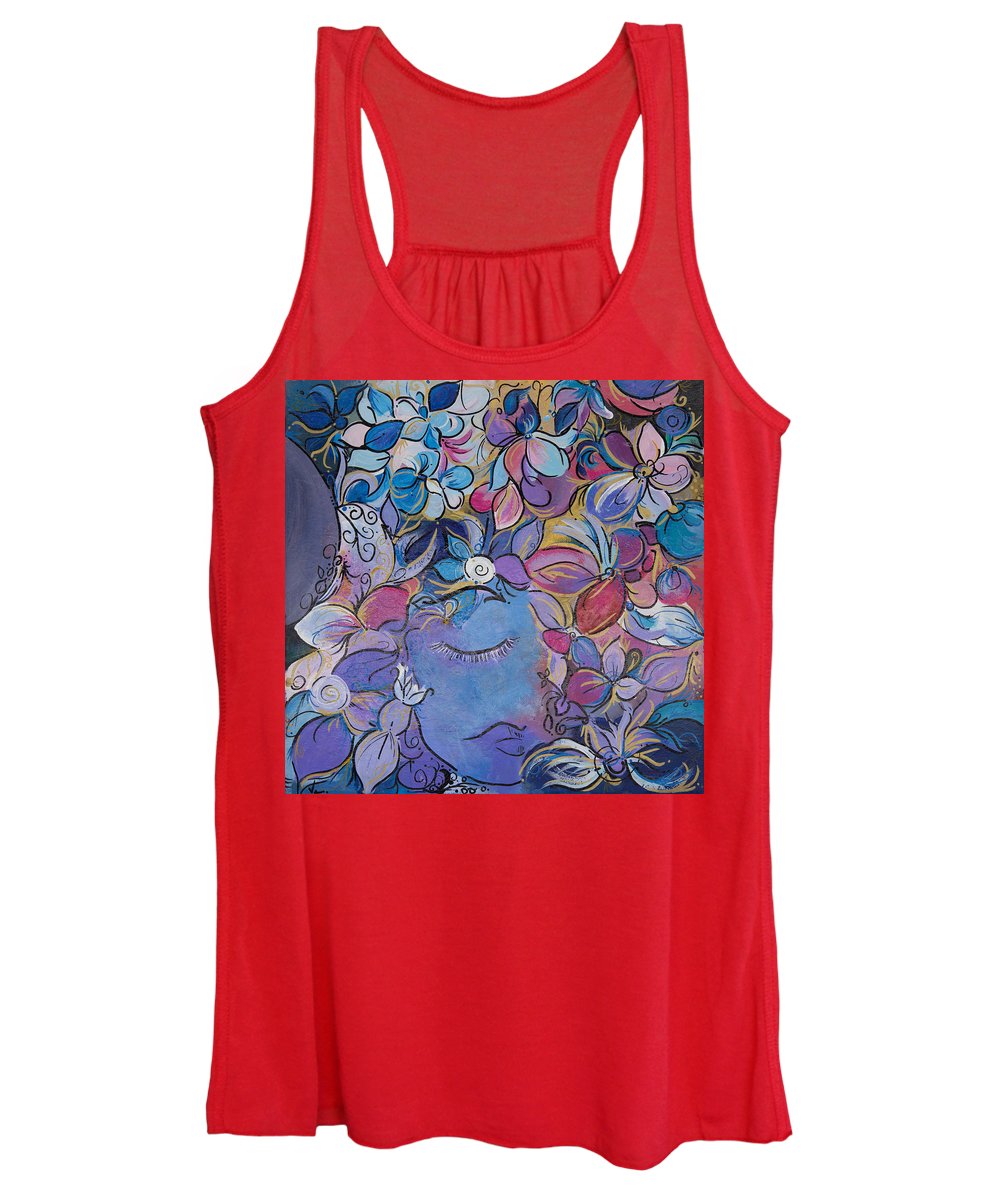 Hidden By Gold - Flower Head Collection - Women's Tank Top