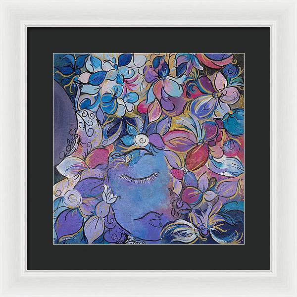 Hidden By Gold - Flower Head Collection - Framed Print