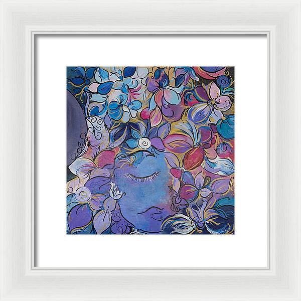 Hidden By Gold - Flower Head Collection - Framed Print