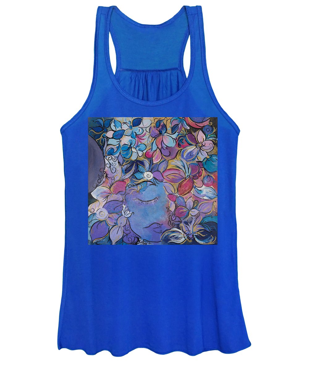 Hidden By Gold - Flower Head Collection - Women's Tank Top