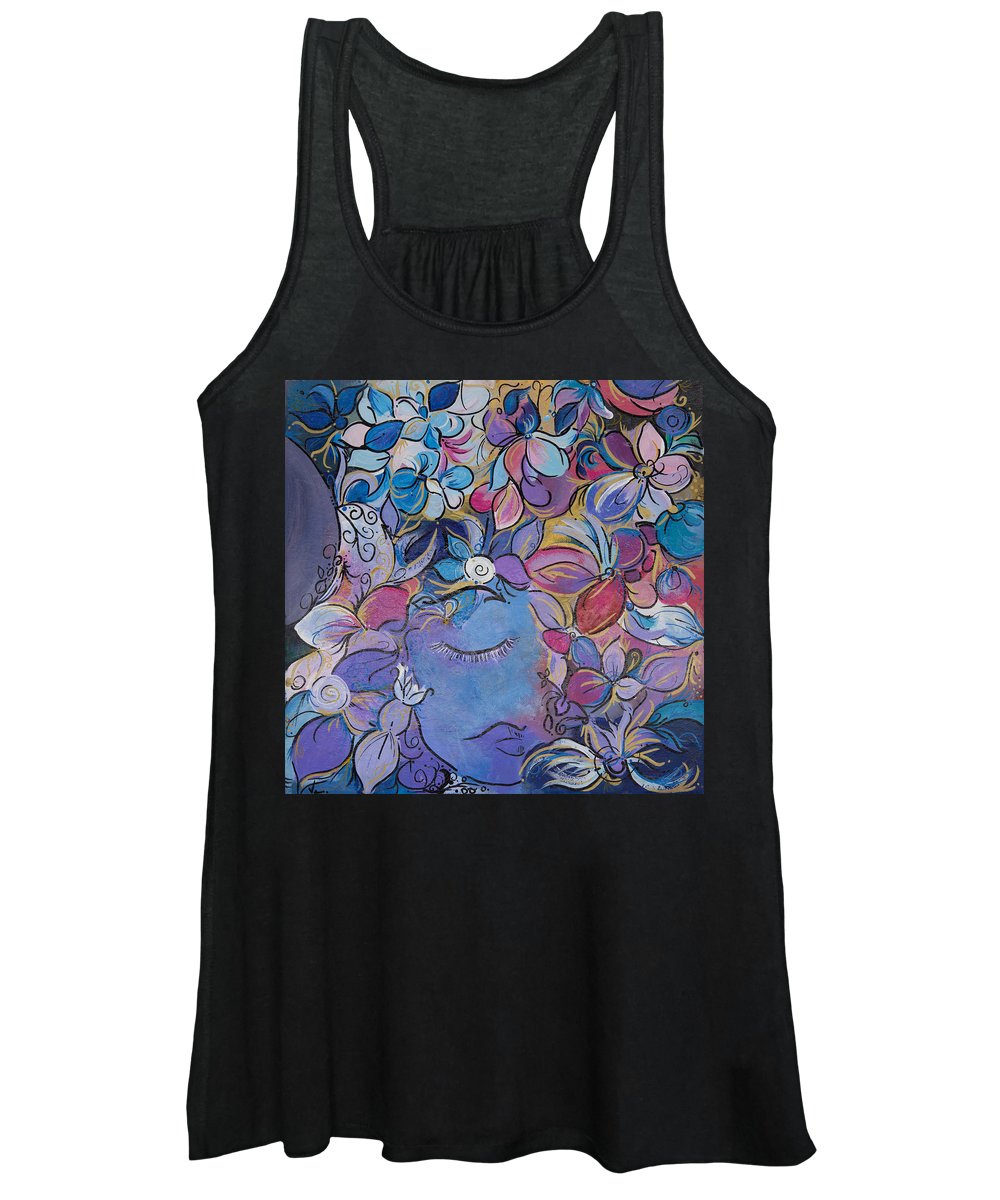 Hidden By Gold - Flower Head Collection - Women's Tank Top