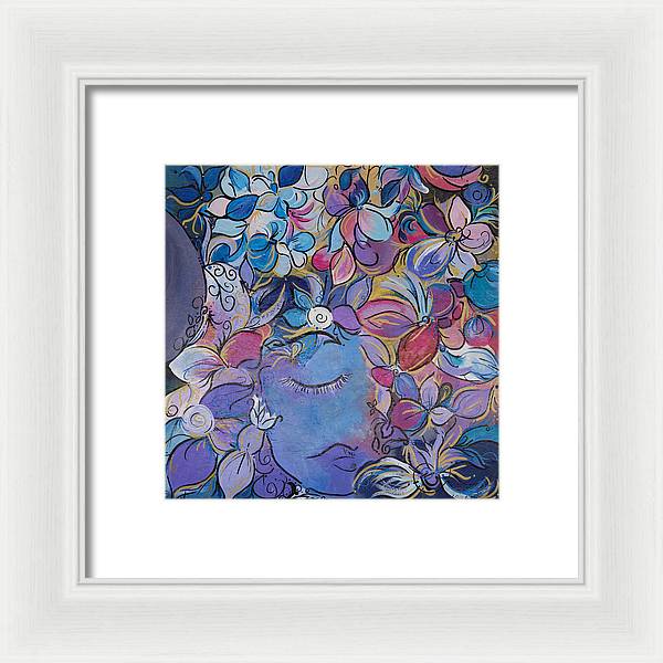 Hidden By Gold - Flower Head Collection - Framed Print