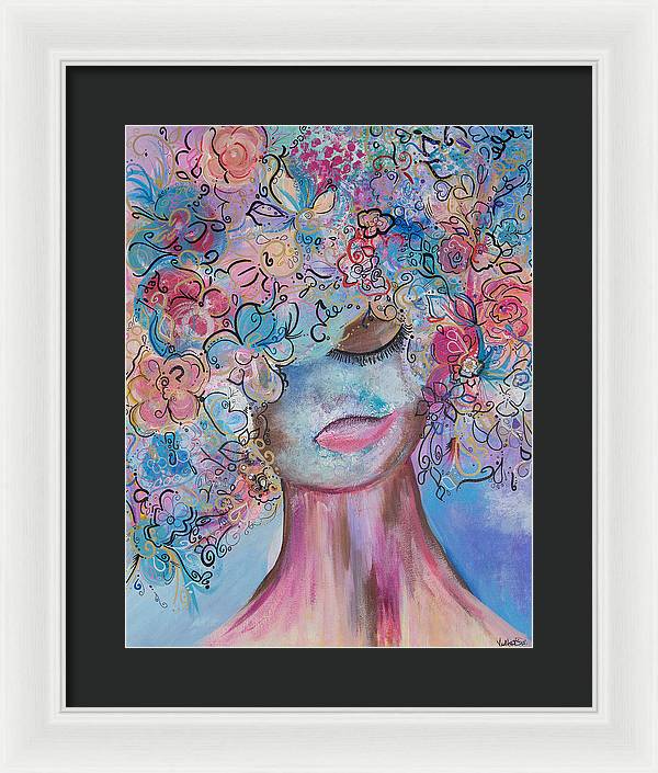 I'm Here - Flower Head Collection - Framed Print