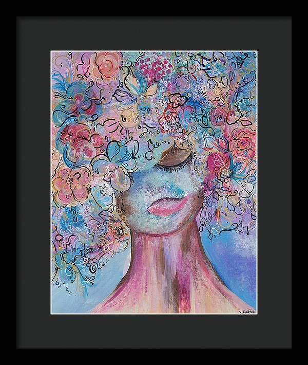 I'm Here - Flower Head Collection - Framed Print