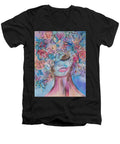 I'm Here - Flower Head Collection - Men's V-Neck T-Shirt