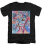 I'm Here - Flower Head Collection - Men's V-Neck T-Shirt