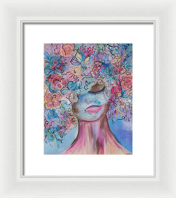 I'm Here - Flower Head Collection - Framed Print