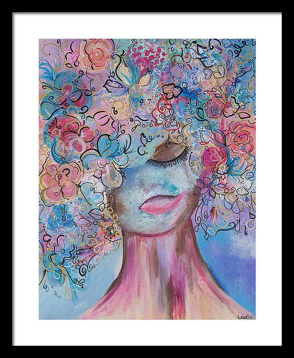 I'm Here - Flower Head Collection - Framed Print