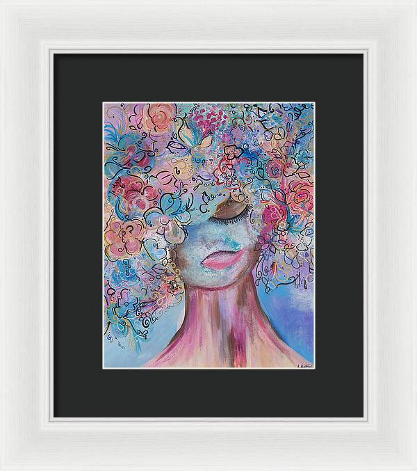 I'm Here - Flower Head Collection - Framed Print