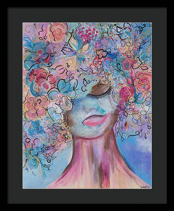 I'm Here - Flower Head Collection - Framed Print