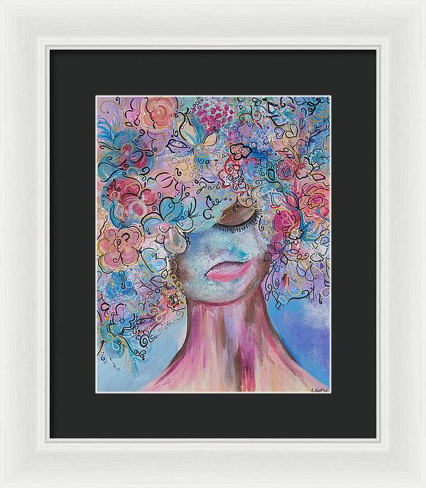 I'm Here - Flower Head Collection - Framed Print