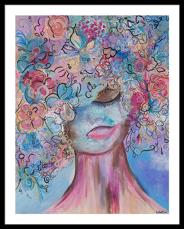 I'm Here - Flower Head Collection - Framed Print