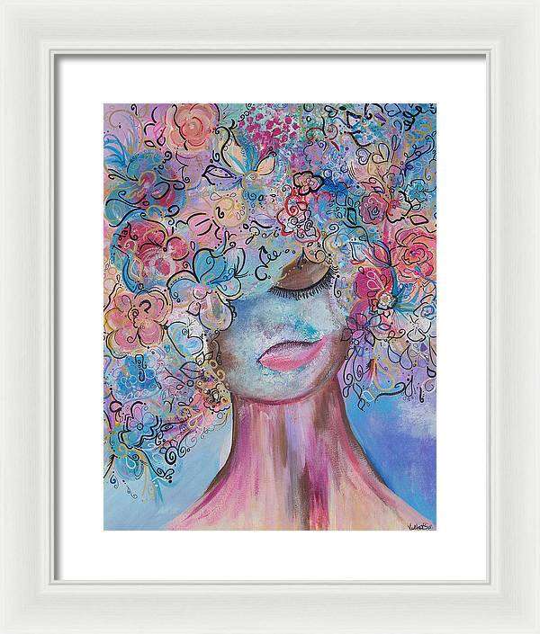 I'm Here - Flower Head Collection - Framed Print