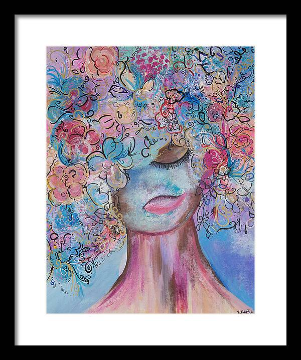 I'm Here - Flower Head Collection - Framed Print