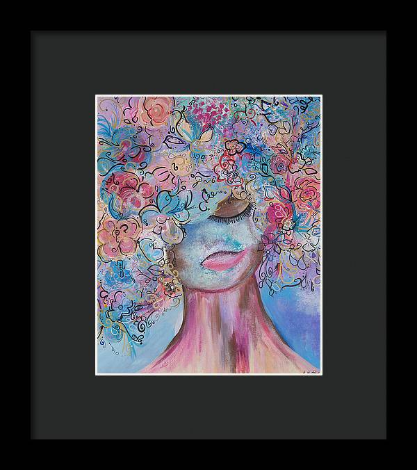 I'm Here - Flower Head Collection - Framed Print