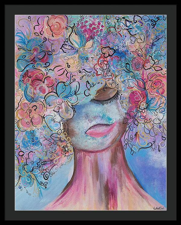 I'm Here - Flower Head Collection - Framed Print