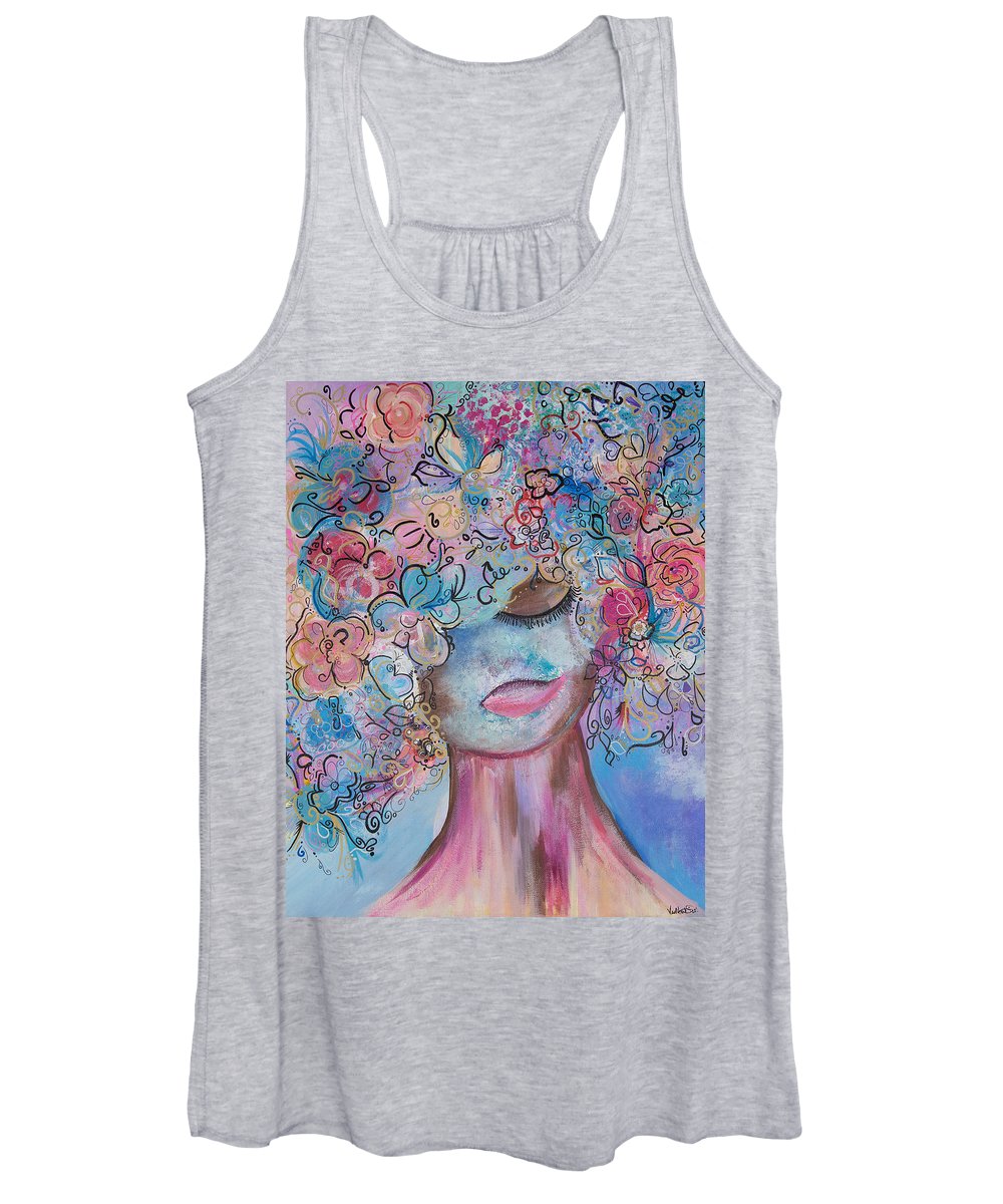 I'm Here - Flower Head Collection - Women's Tank Top