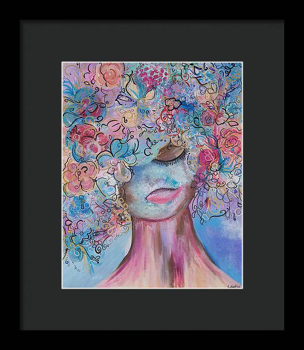 I'm Here - Flower Head Collection - Framed Print