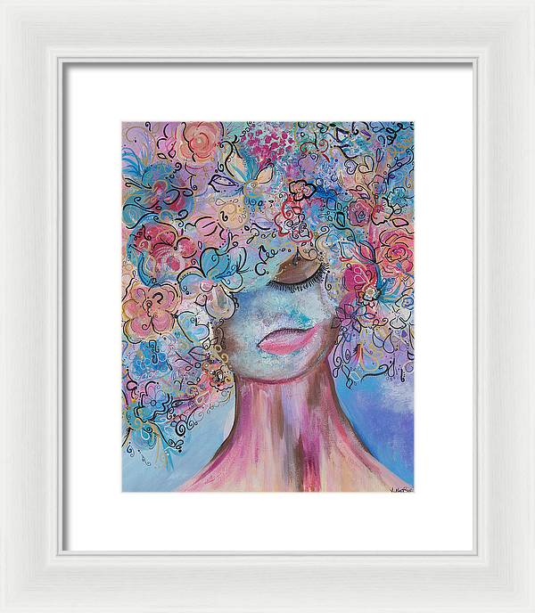 I'm Here - Flower Head Collection - Framed Print