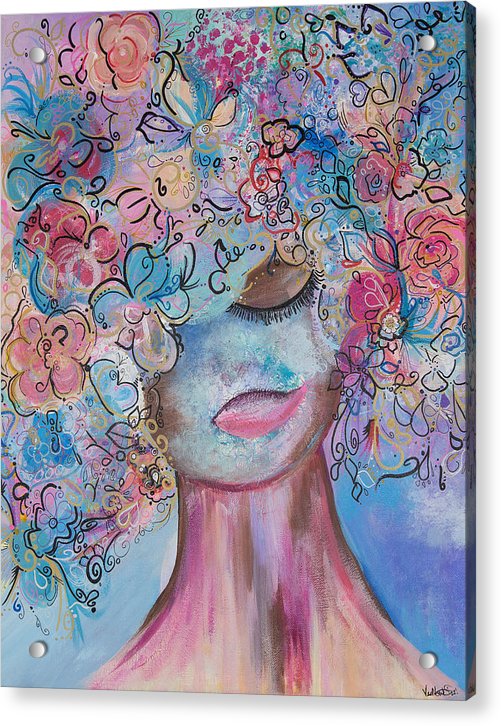 I'm Here - Flower Head Collection - Acrylic Print