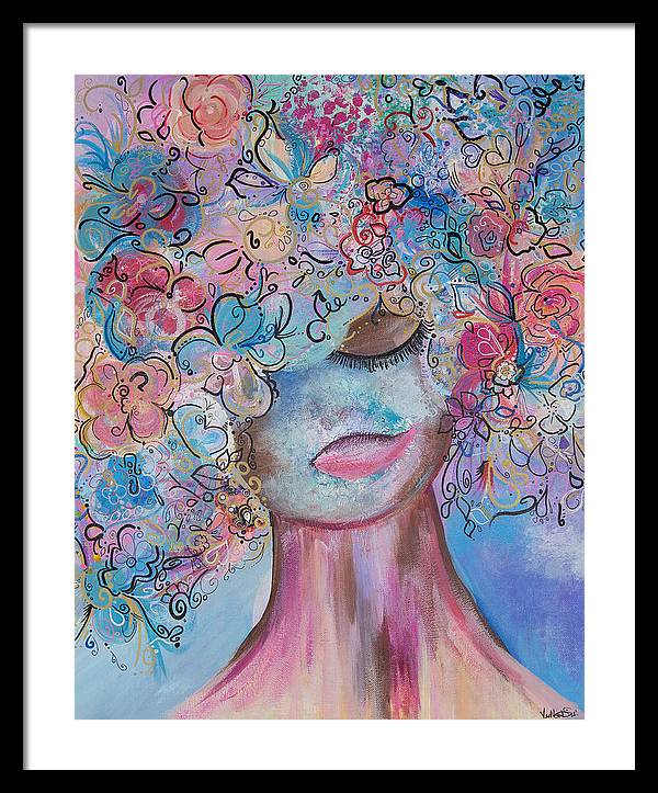 I'm Here - Flower Head Collection - Framed Print