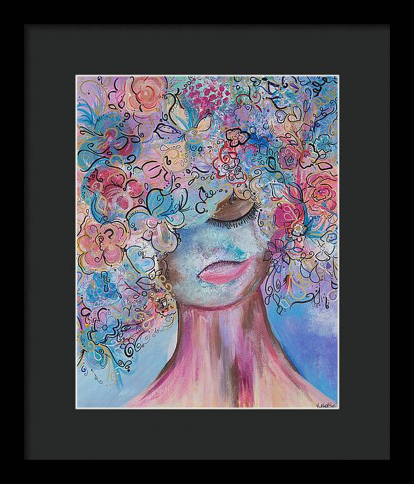 I'm Here - Flower Head Collection - Framed Print