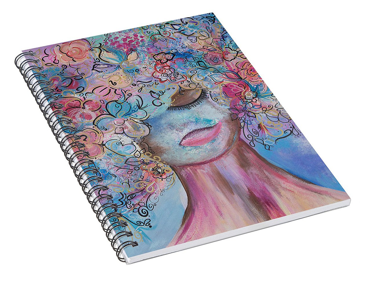 I'm Here - Flower Head Collection - Spiral Notebook