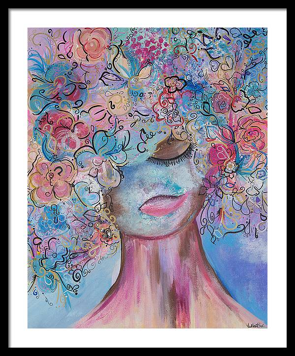 I'm Here - Flower Head Collection - Framed Print