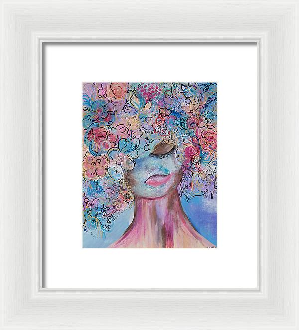 I'm Here - Flower Head Collection - Framed Print