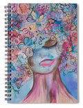 I'm Here - Flower Head Collection - Spiral Notebook