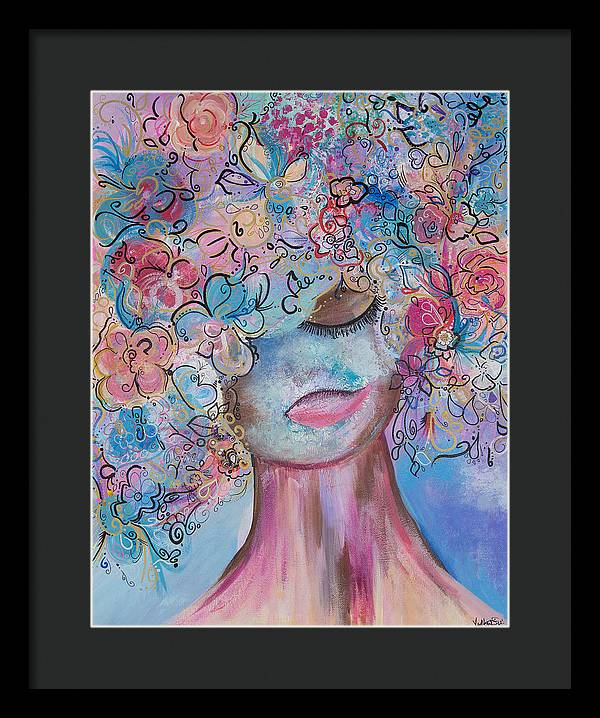 I'm Here - Flower Head Collection - Framed Print