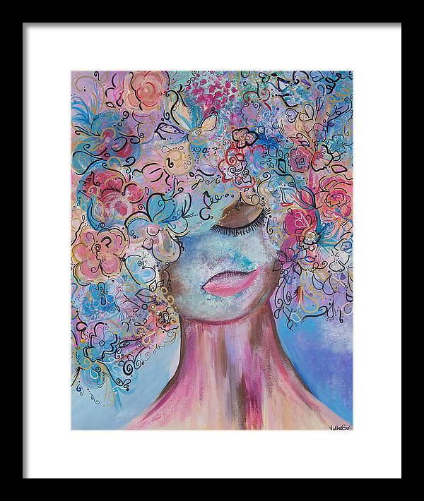 I'm Here - Flower Head Collection - Framed Print