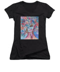 I'm Here - Flower Head Collection - Women's V-Neck