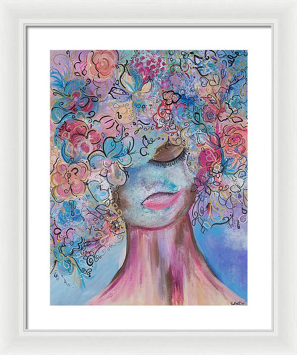 I'm Here - Flower Head Collection - Framed Print